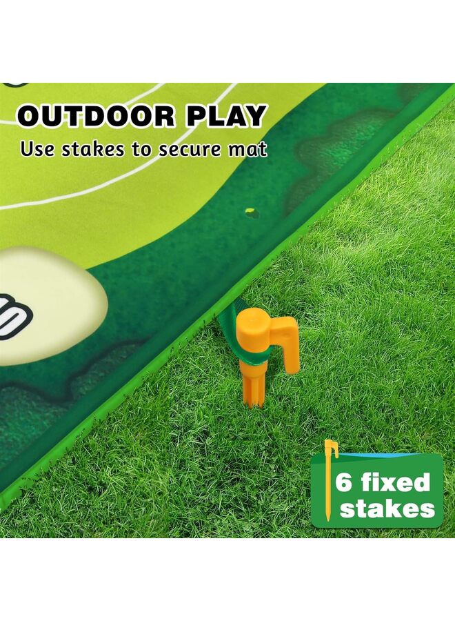 يُسلِّم حصائر تدريب الجولف، لعبة جولف، حصيرة تدريب، ألعاب داخلية وخارجية للكبار والعائلة والأطفال، معدات لعب خارجية، مجموعة جولف بالعصا والرقائق، لعبة الفناء الخلفي - Image 5